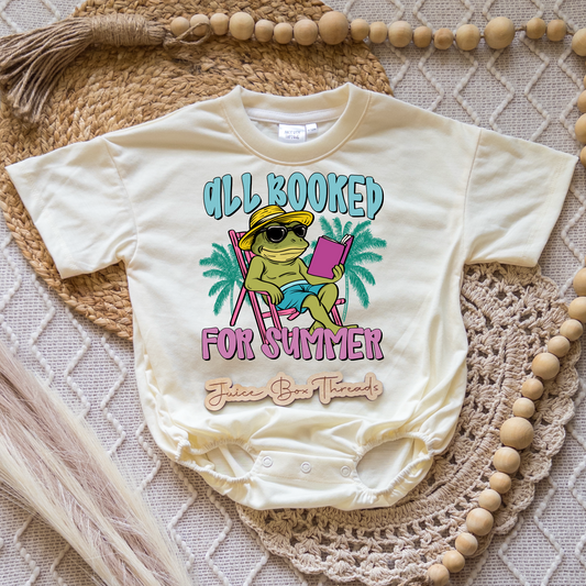 All Booked For Summer Romper/Tee