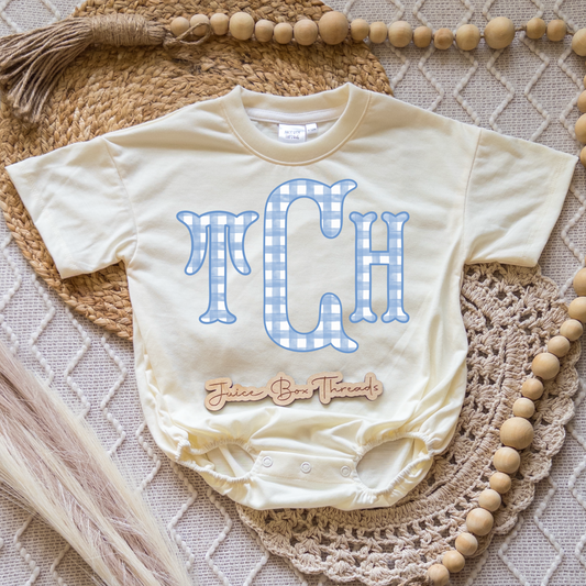 Boy Monogram Romper/Tee