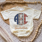 Patriotic Glitter Monogram Romper/Tee