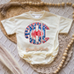 Patriotic Tie Dye Monogram Romper/Tee