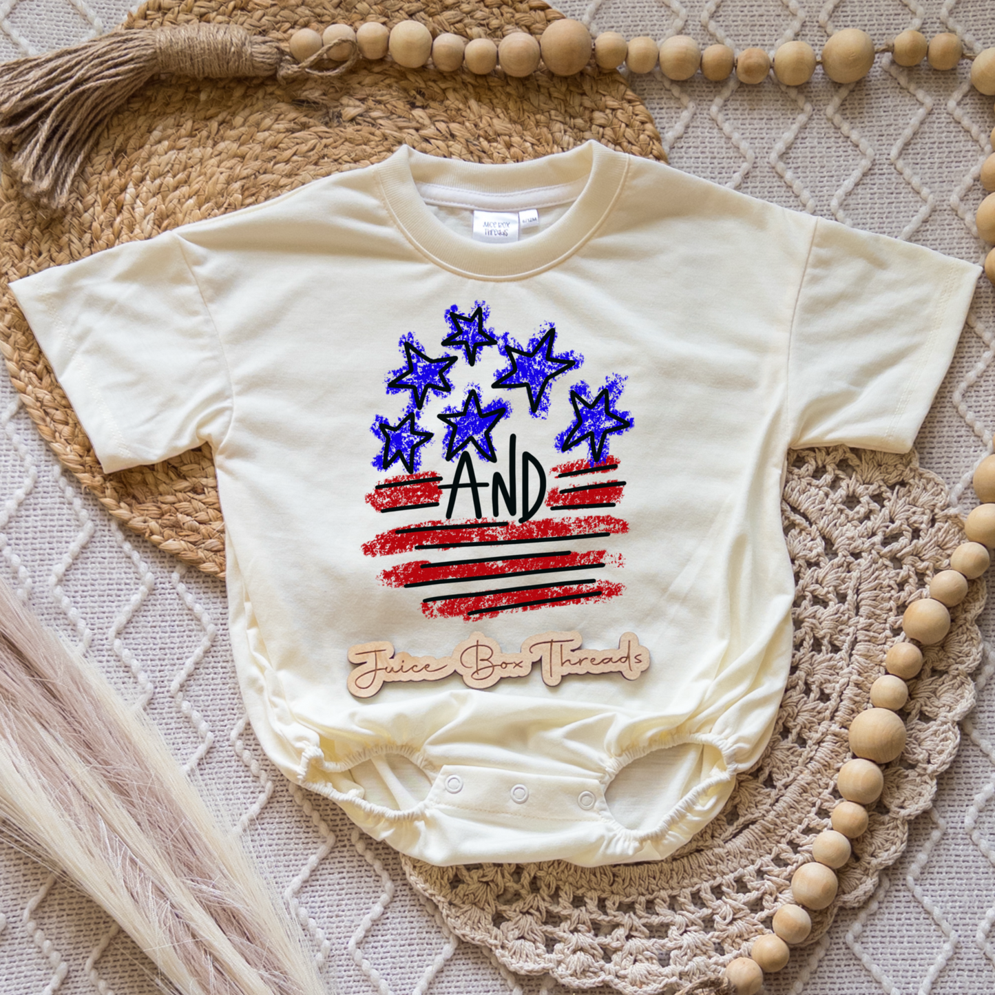 Stars and Stripes Romper/Tee