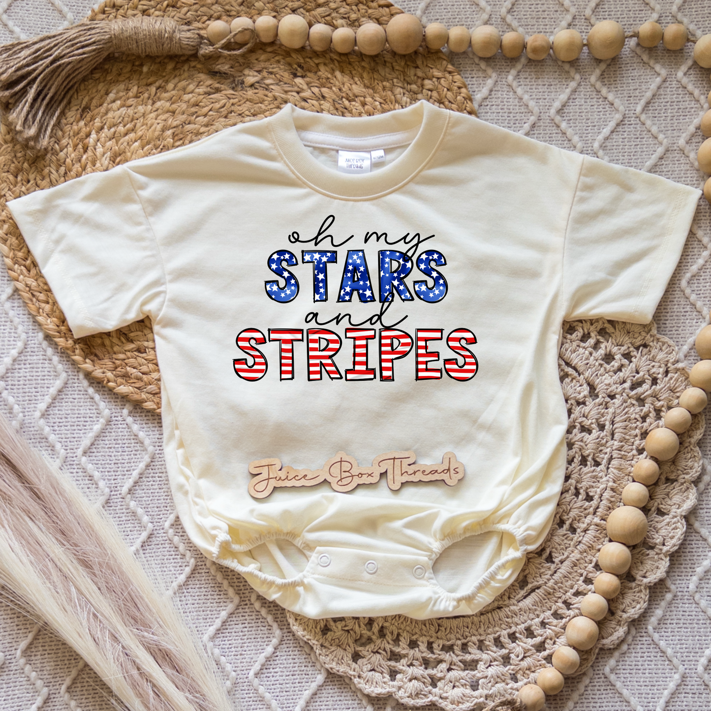 Oh My Stars and Stripes Romper/Tee
