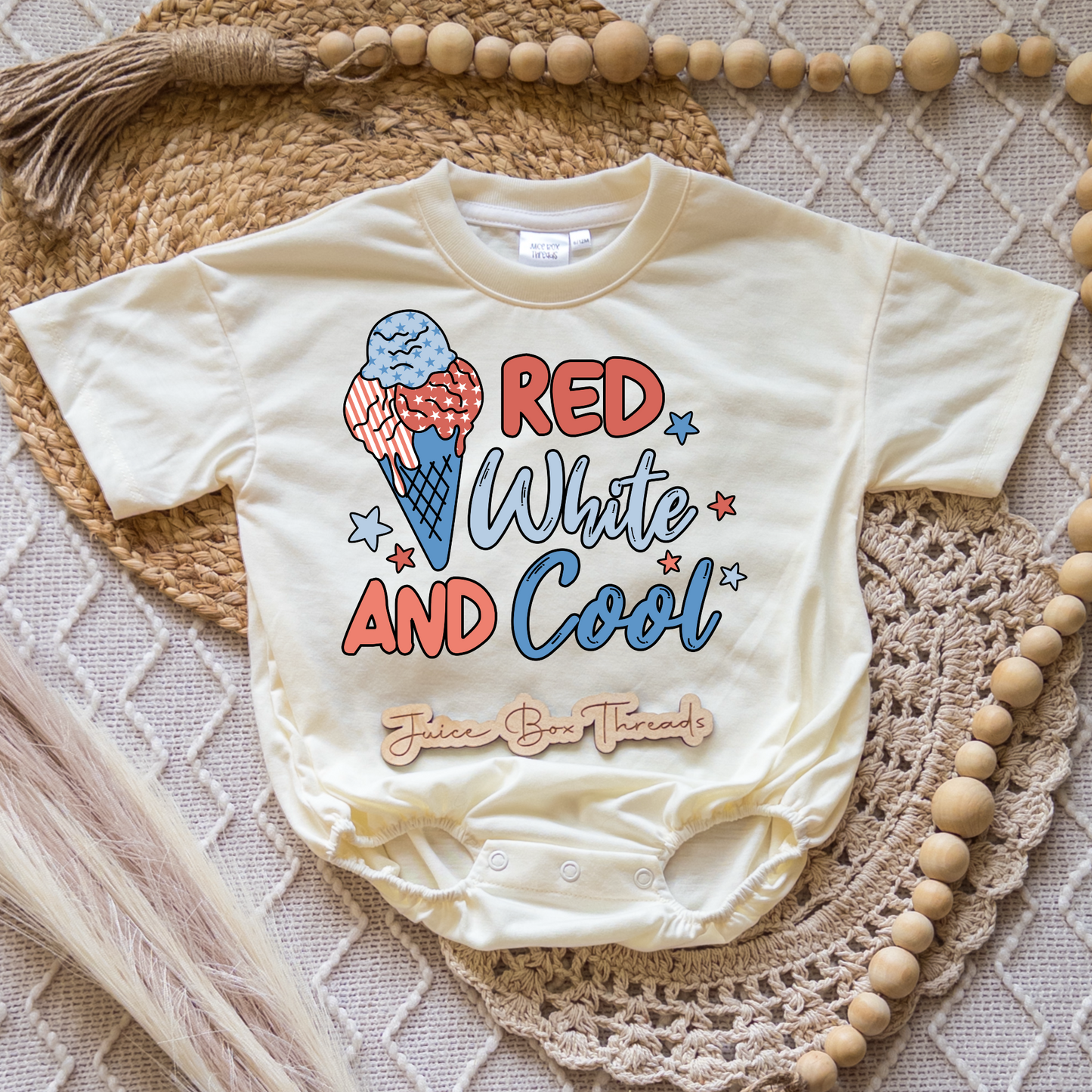 Red White and Cool Romper/Tee