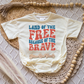 Land of the Free Because of the Brave Romper/Tee