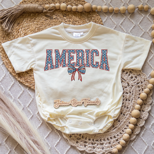 America Bow Romper/Tee