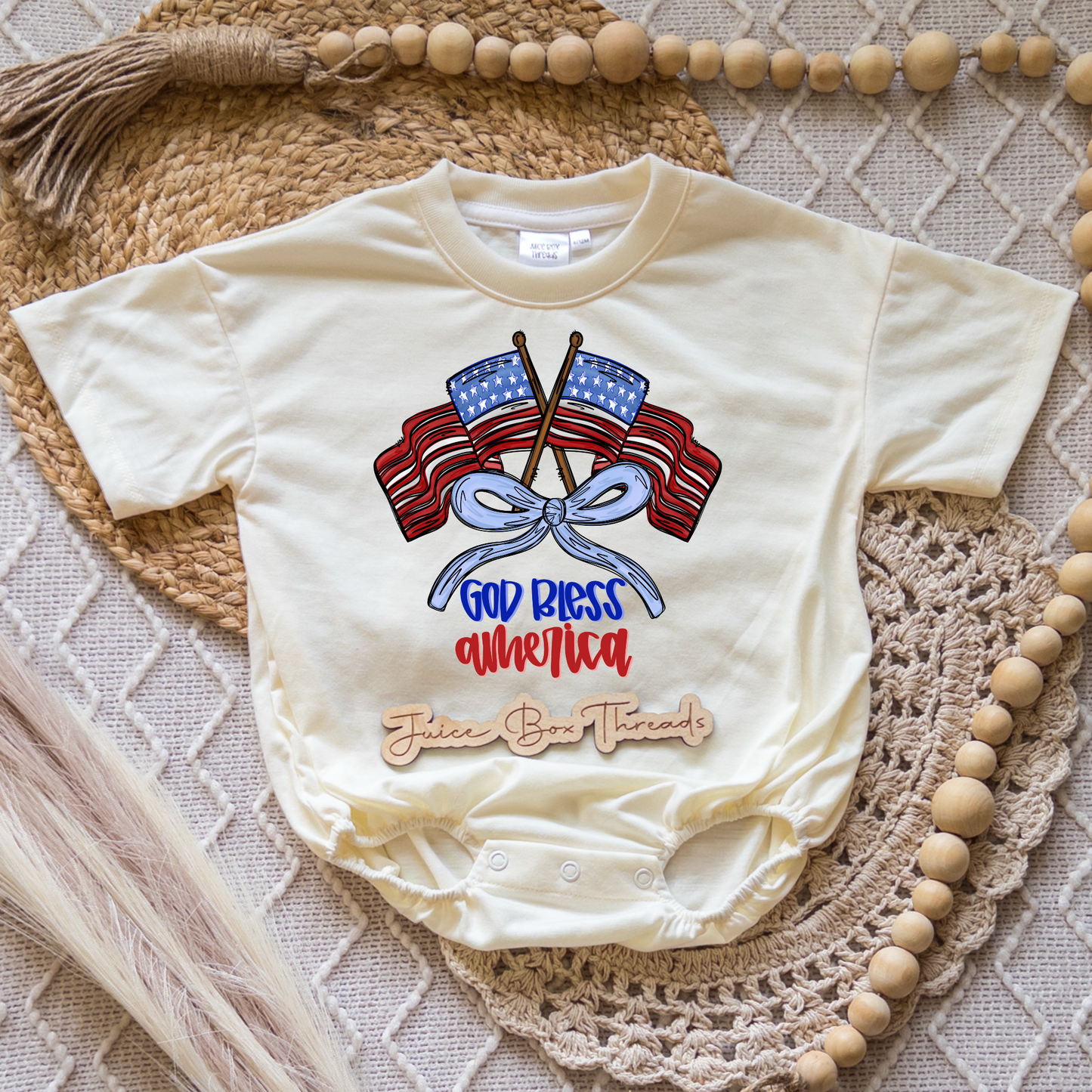 God Bless America Romper/Tee