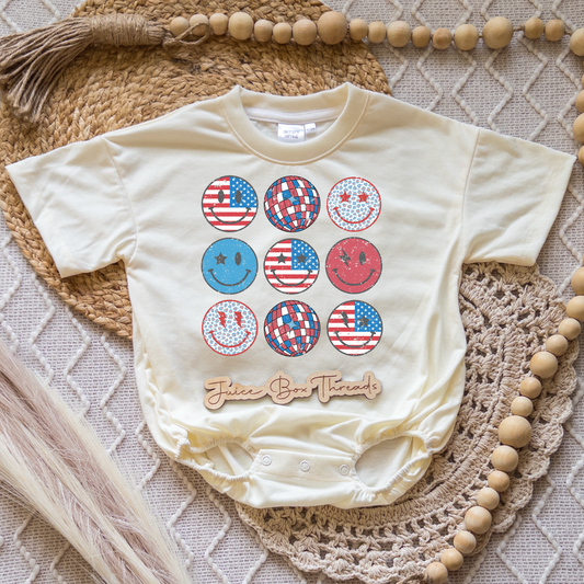 Happy Collage Romper/Tee
