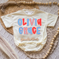 Girly Patriotic Name Romper/Tee