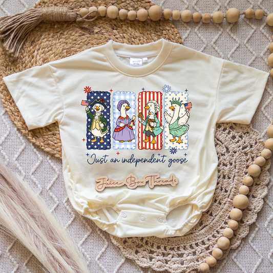 Just an Independent Goose Romper/Tee