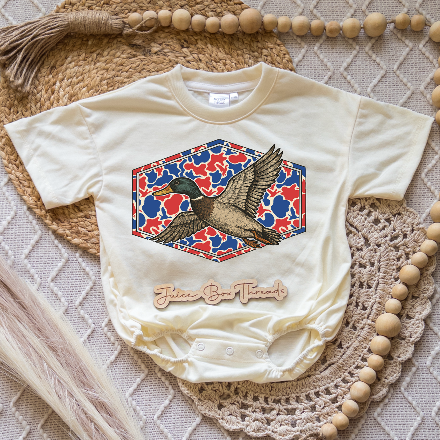 Duck Patriotic Camo Romper/Tee