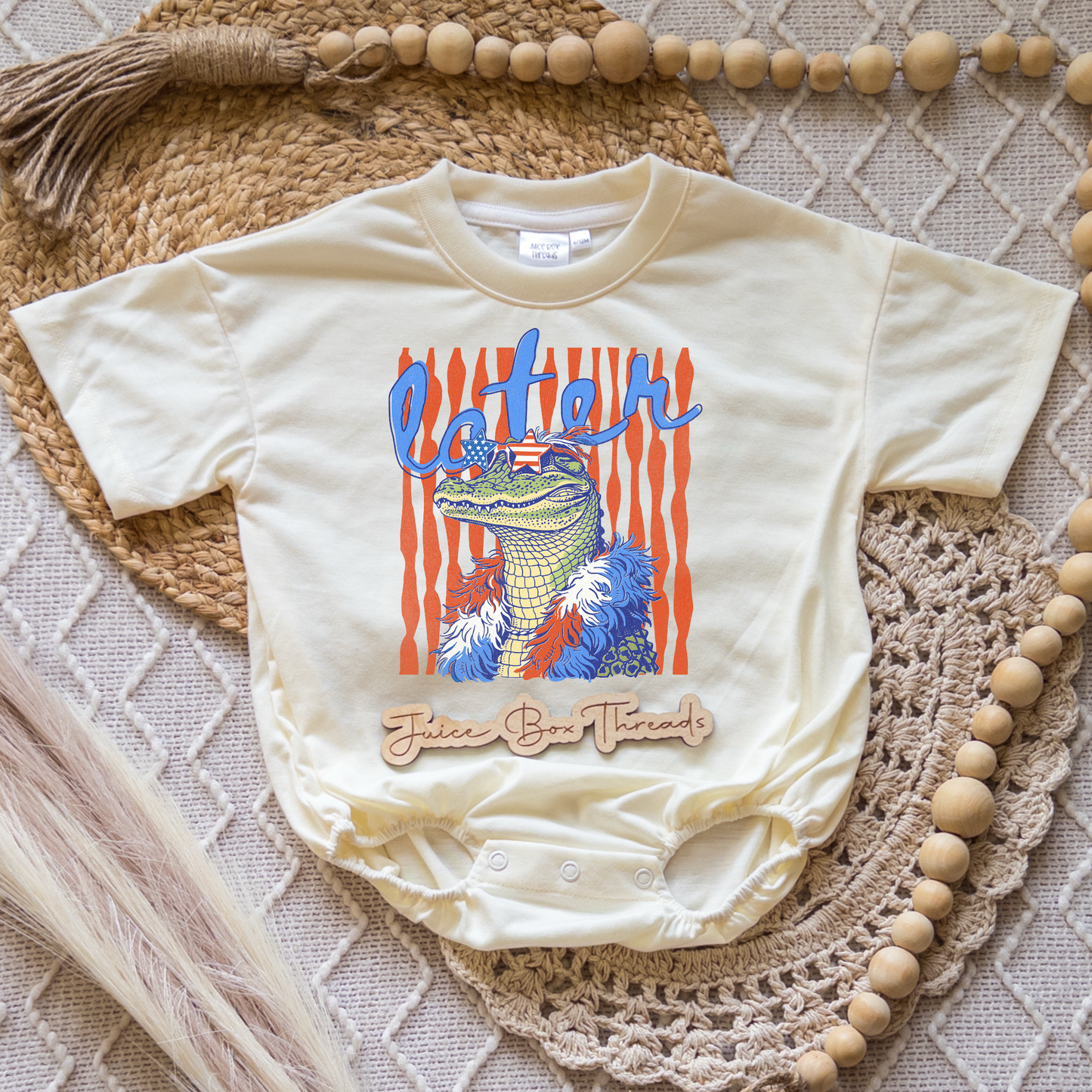 Later Alligator Romper/Tee