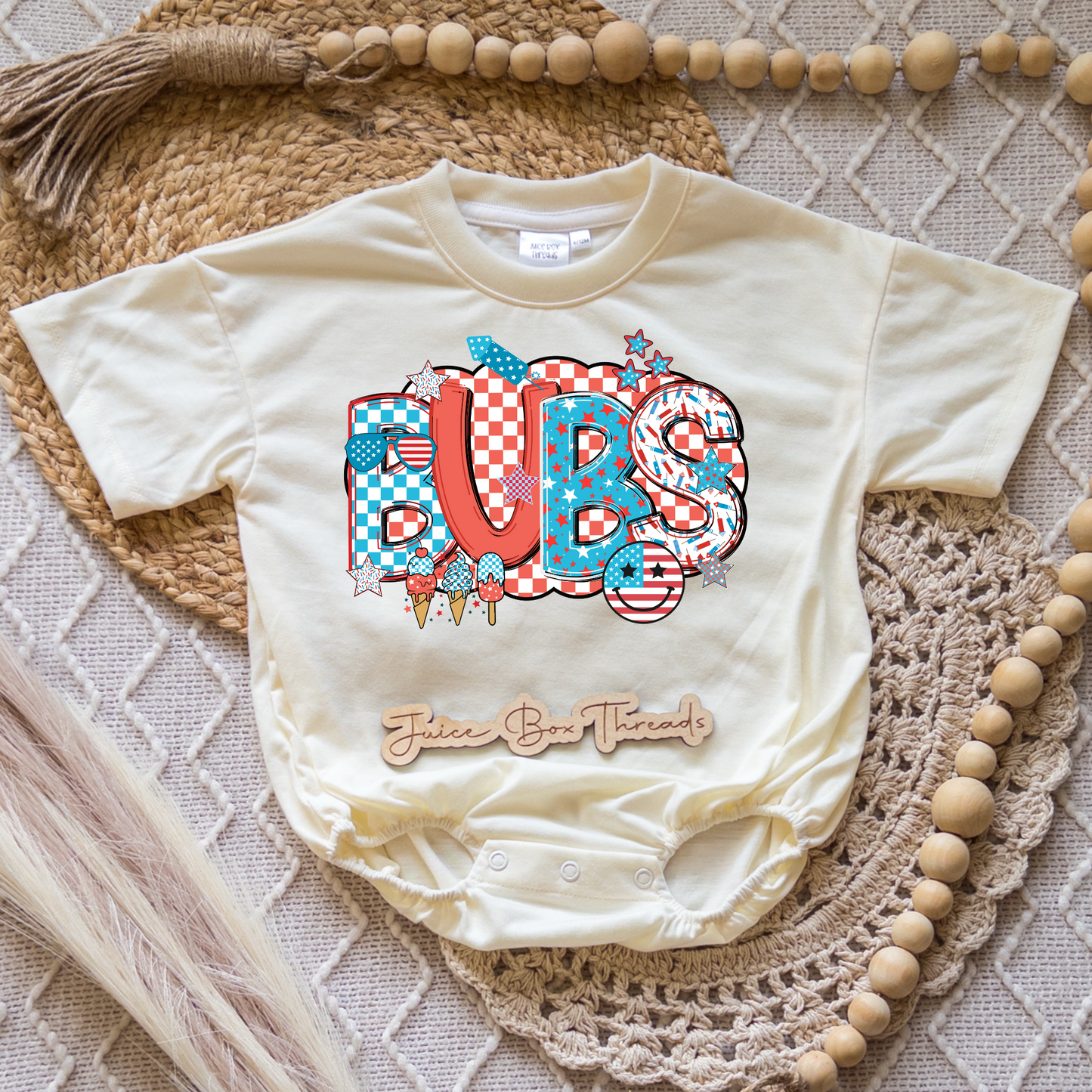 Bubs Patriotic Romper/Tee