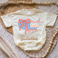 Faux Quilted America Romper/Tee
