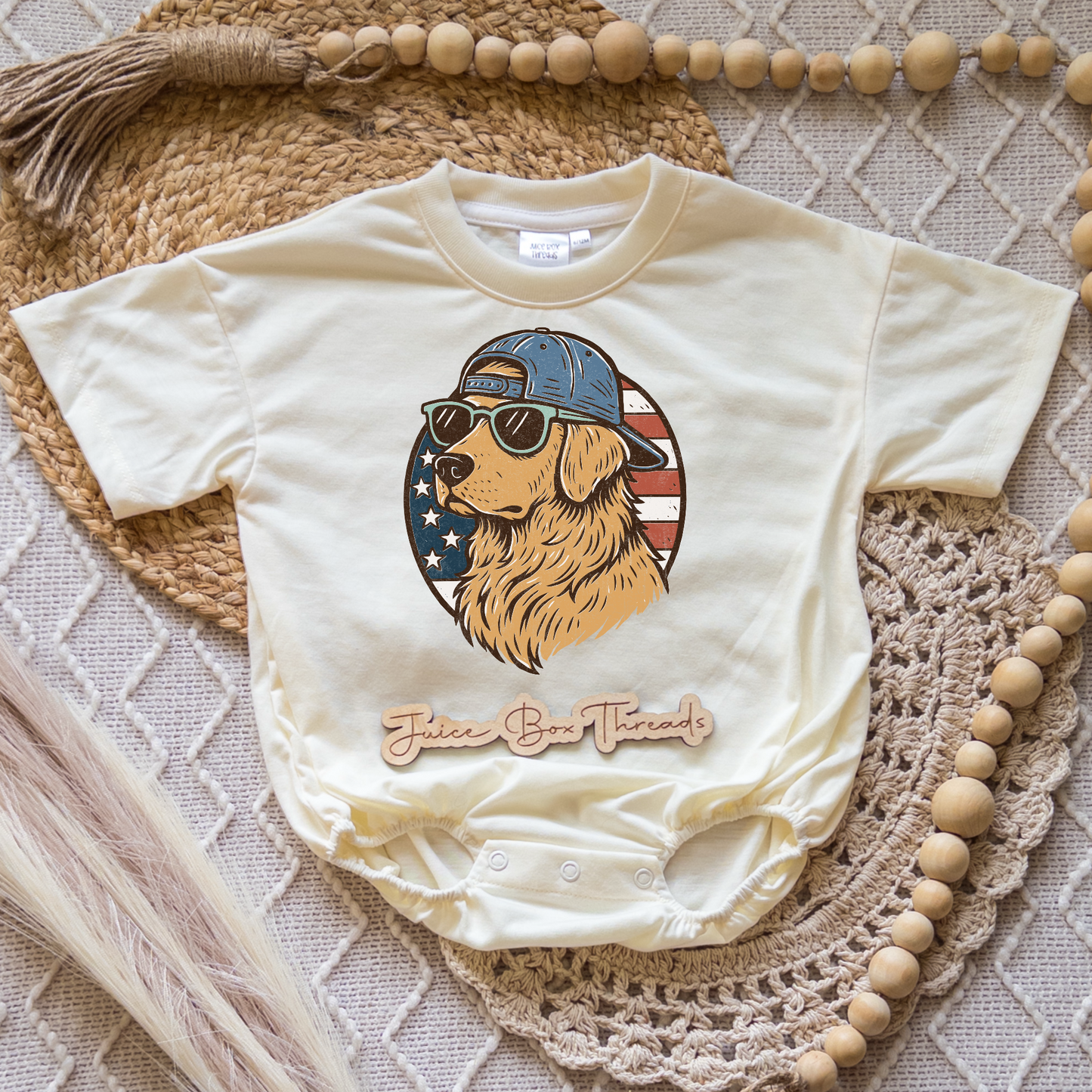 Golden Retriever American Romper/Tee