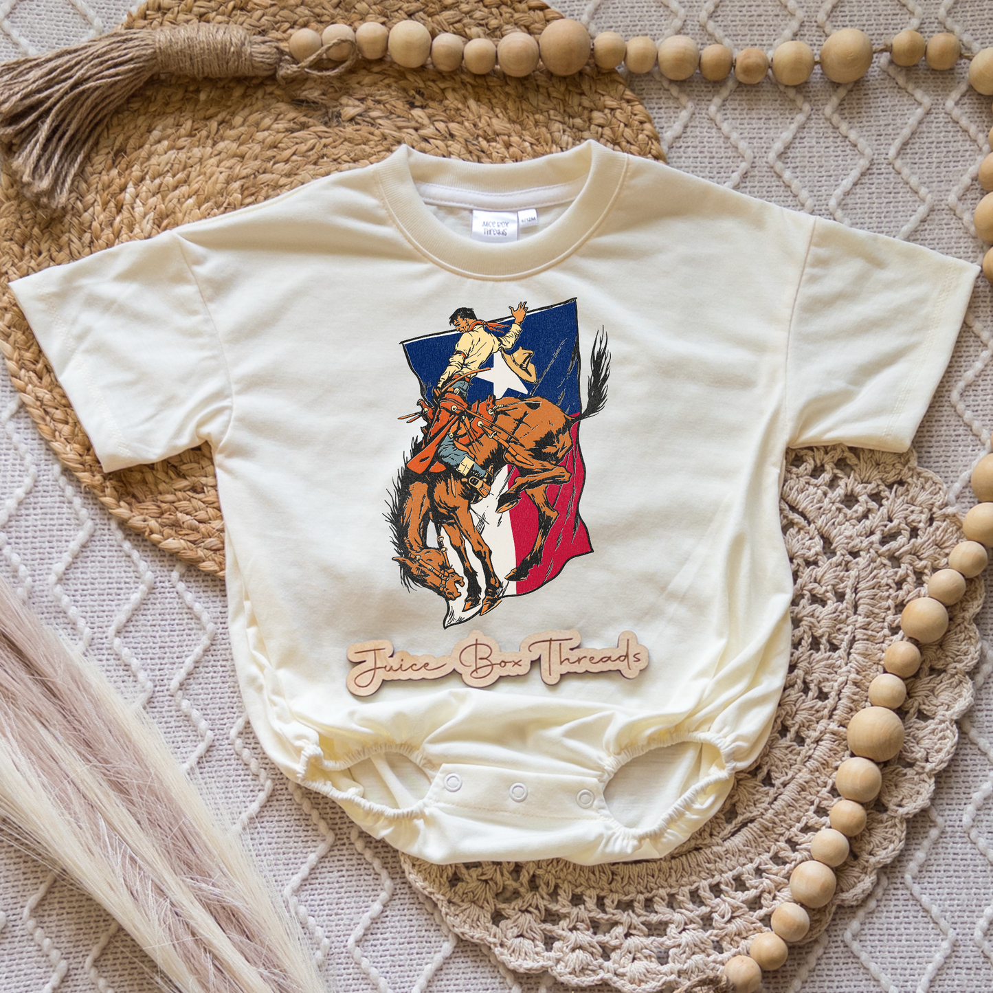 Rodeo Texas Flag Romper/Tee