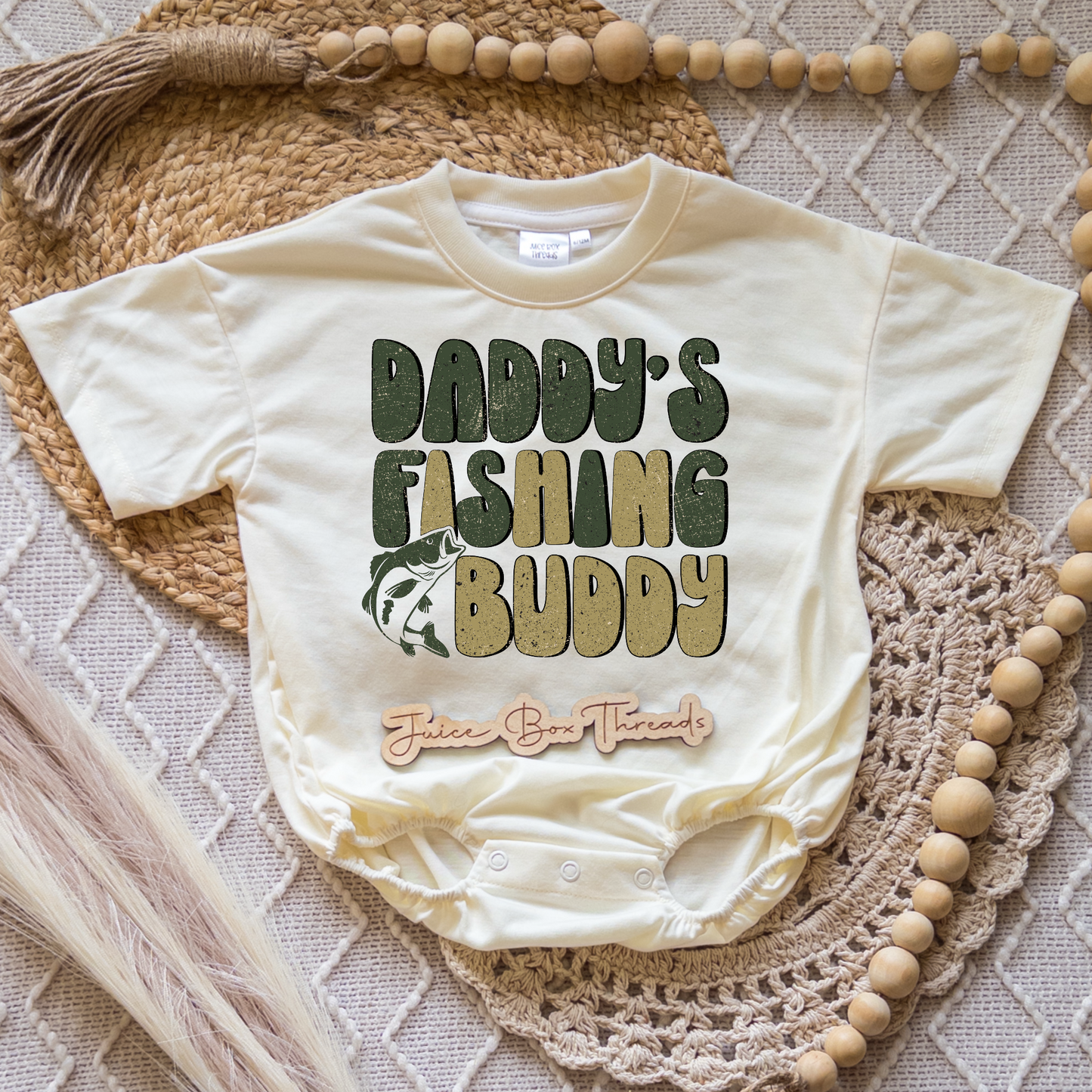 Daddy's Fishing Buddy Romper/Tee