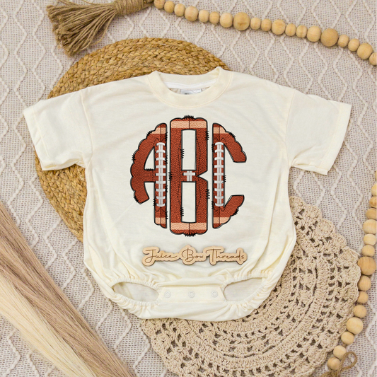 Football Monogram Romper/Tee