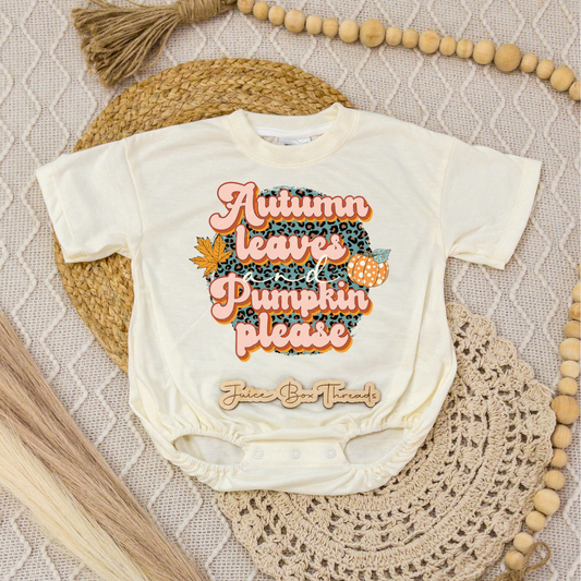 Autumn Leaves and Pumpkin Please Romper/Tee