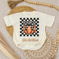 Checkered Pumpkin Romper/Tee