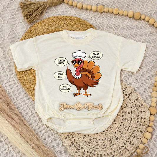 Turkey Gravy Beans and Rolls Romper/Tee