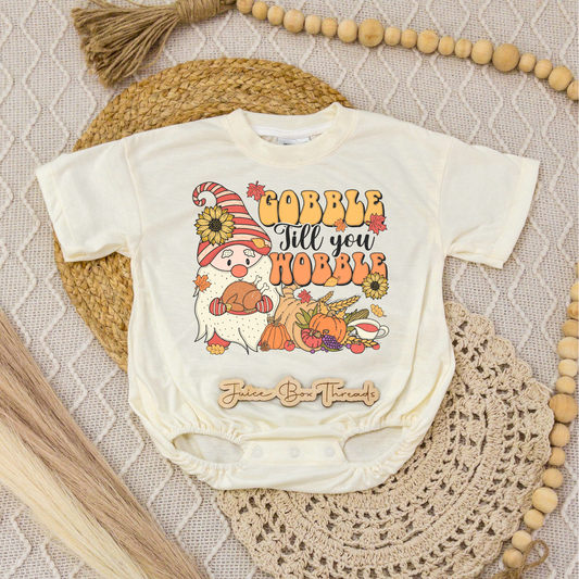 Gobble Til you Wobble Romper/Tee