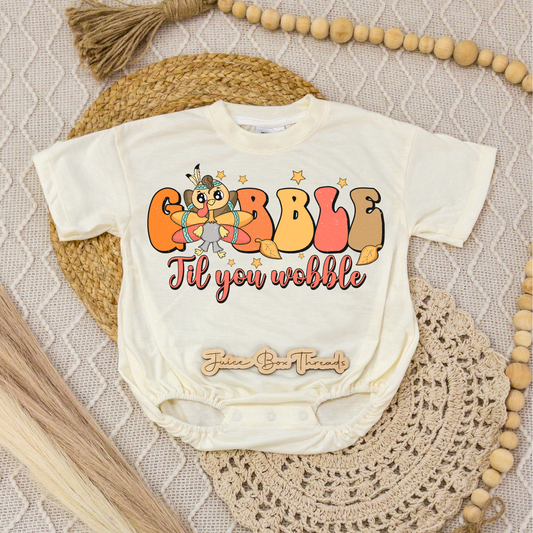 Gobble Til You Wobble Romper/Tee