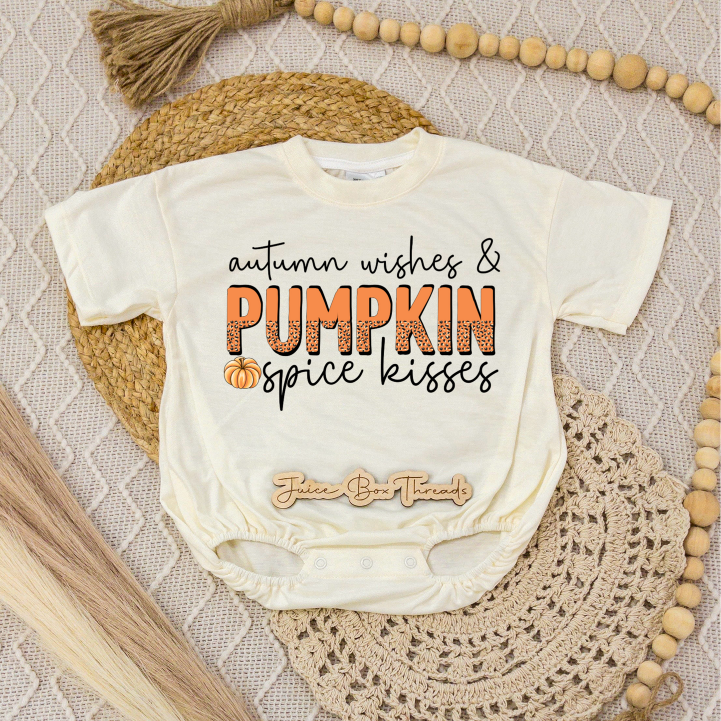 Autumn Wishes and Pumpkin Spice Kisses Romper/Tee