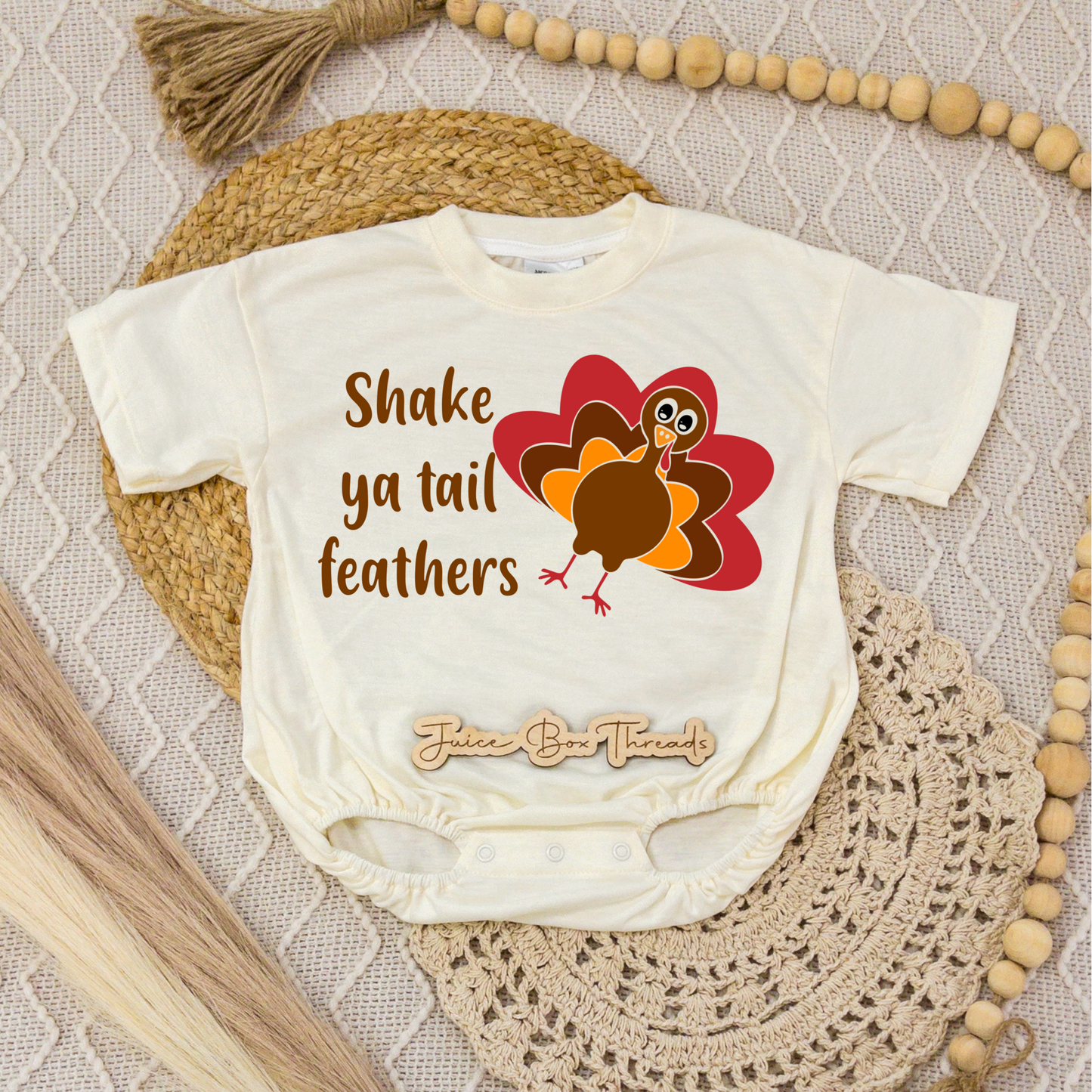 Shake Ya Tail Feathers Romper/Tee