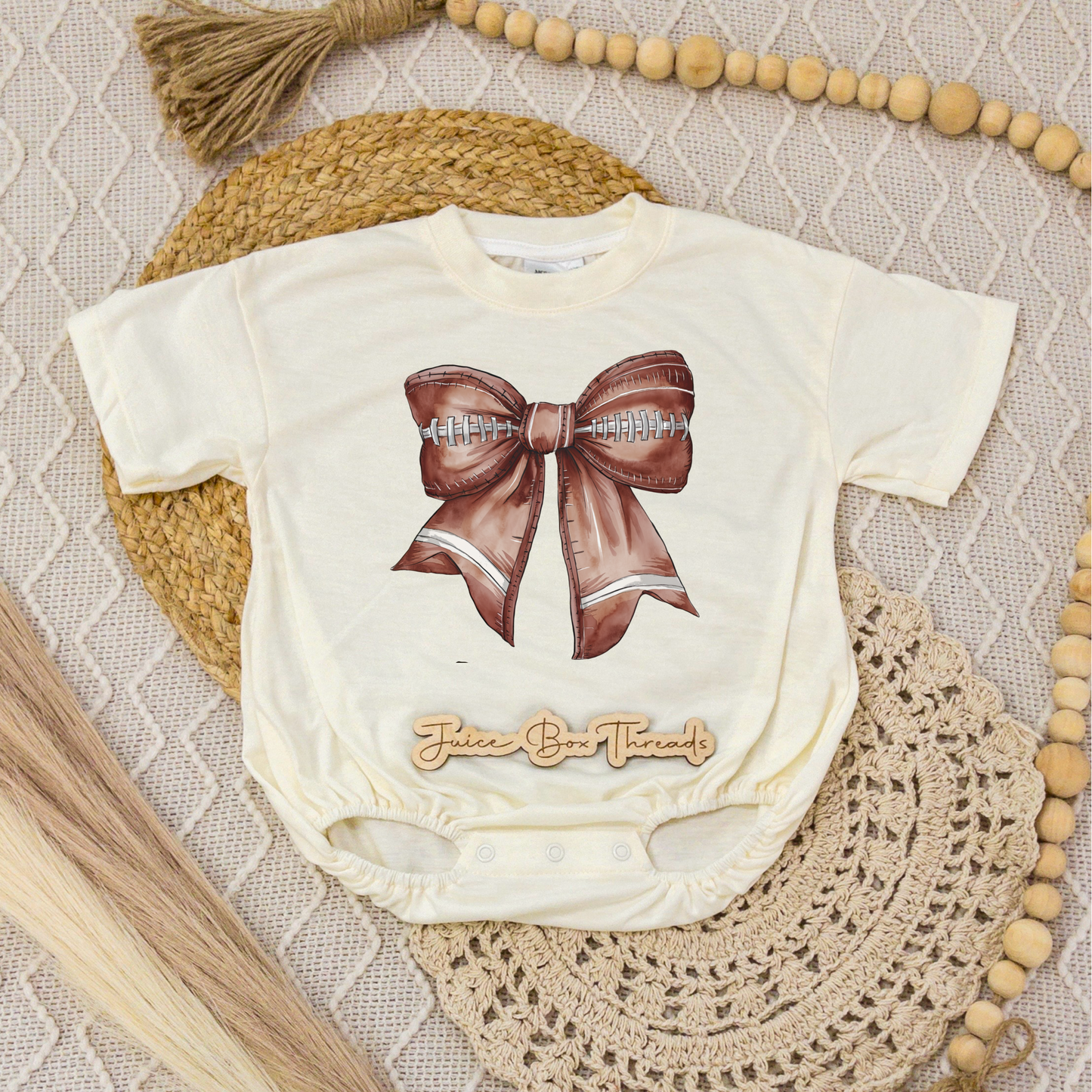 Football Bow Romper/Tee