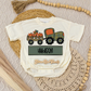 Boy Pumpkin Tractor Name Romper/Tee