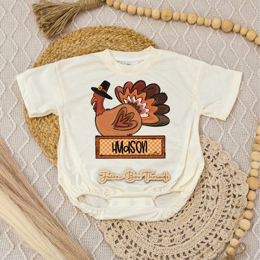 Boy Turkey Name Romper/Tee