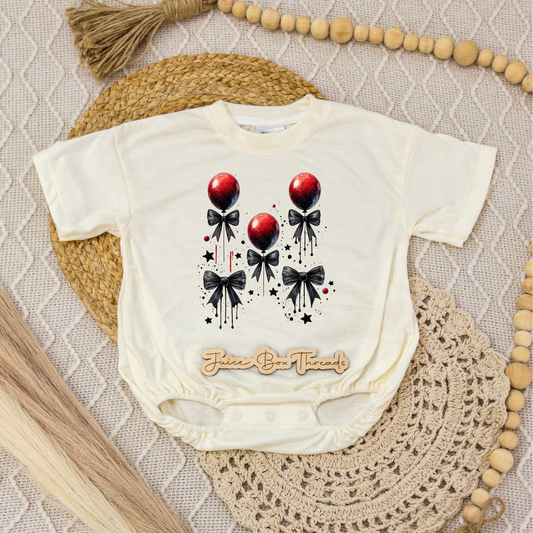 Halloween Balloon and Bows Romper/Tee
