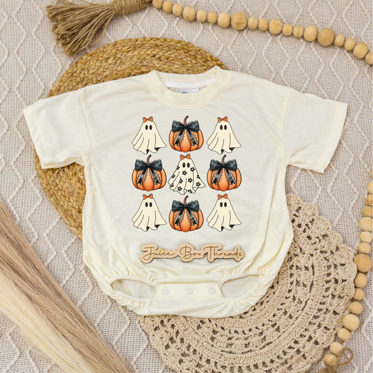 Ghost Pumpkin Collage Romper/Tee