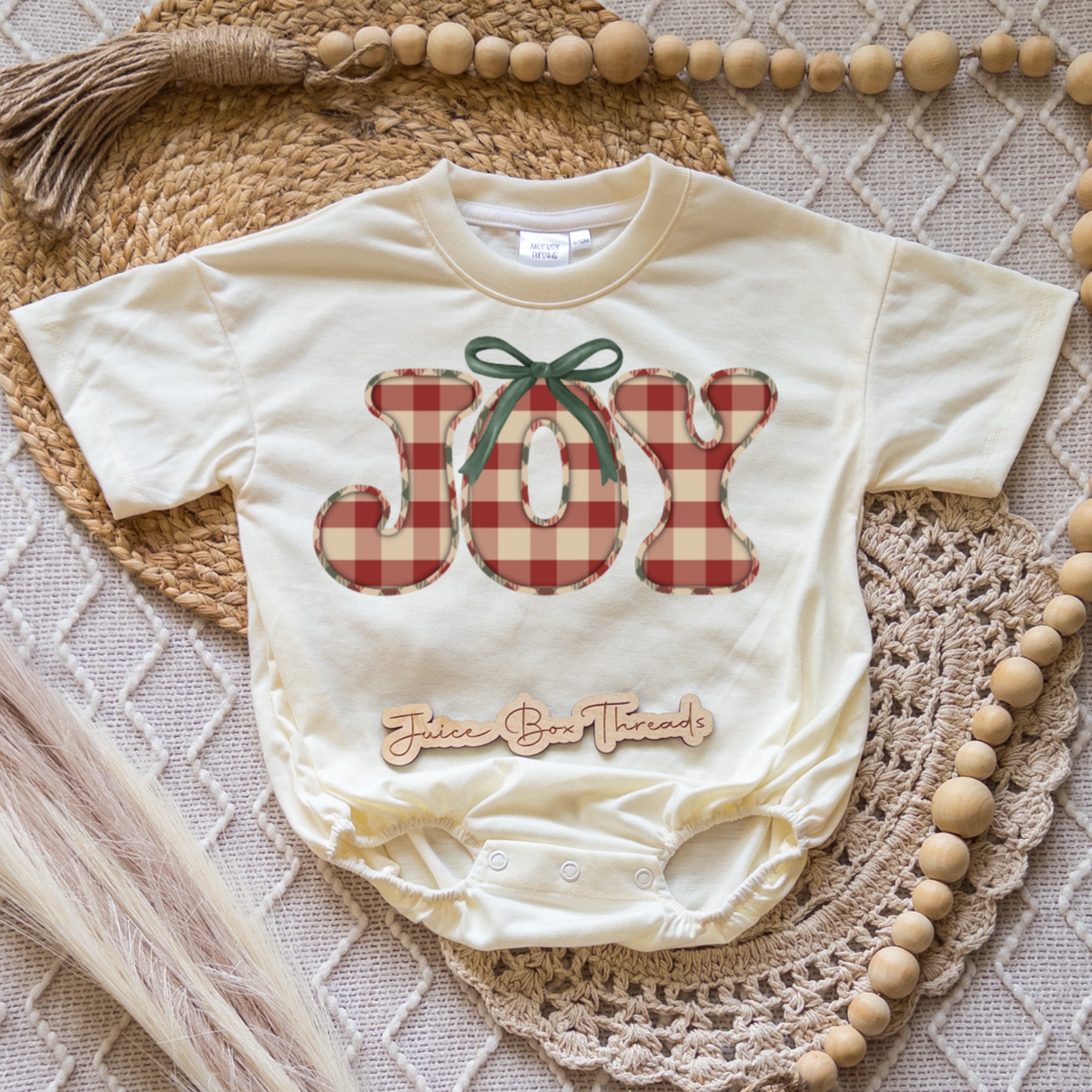 Joy Gingham Romper/Tee