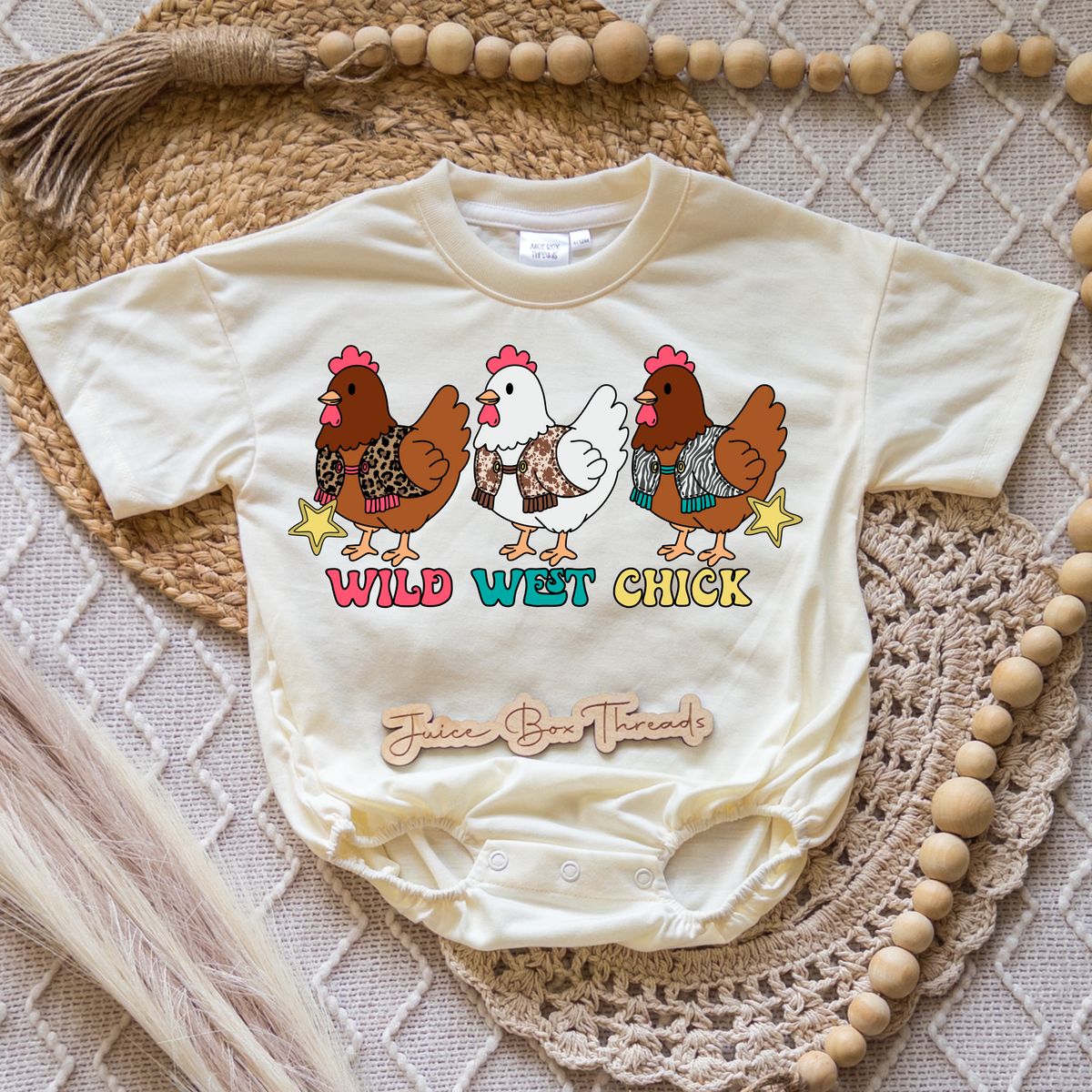 WIld West Chick Romper/Tee