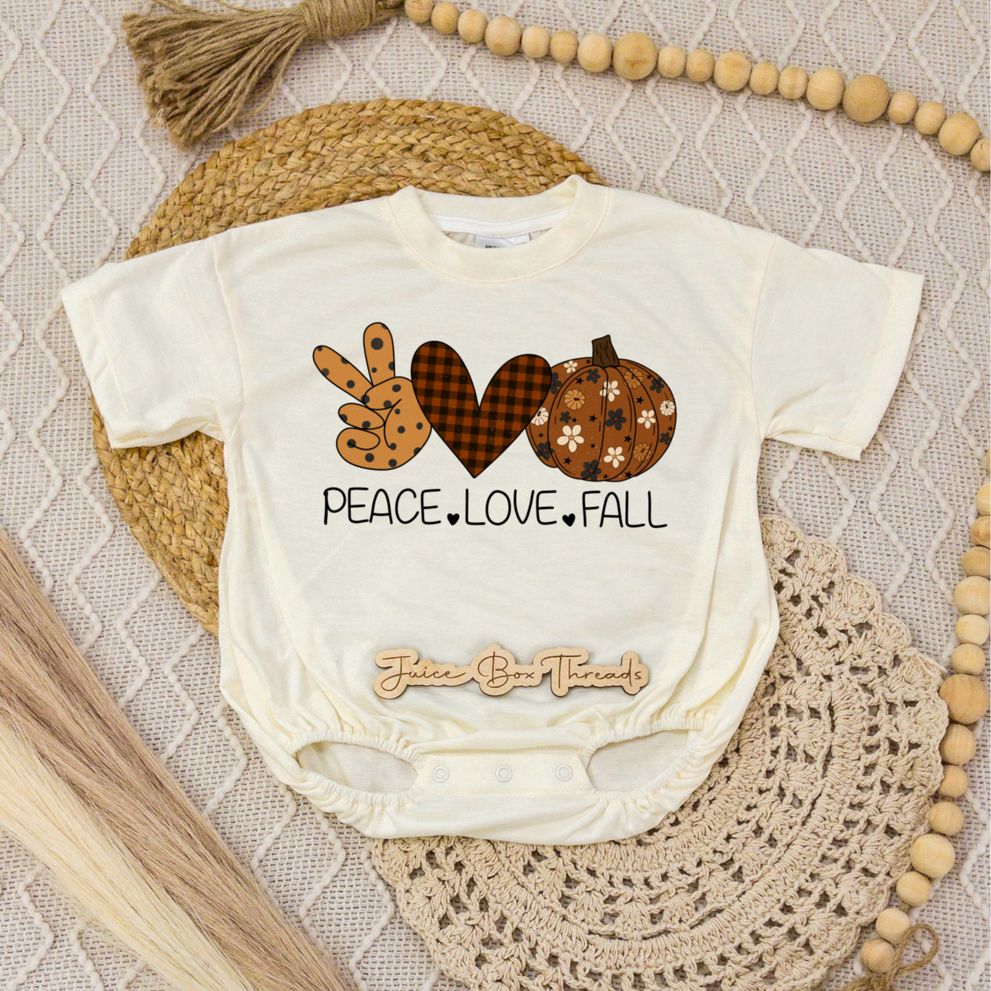 Peace Love Fall Romper/Tee