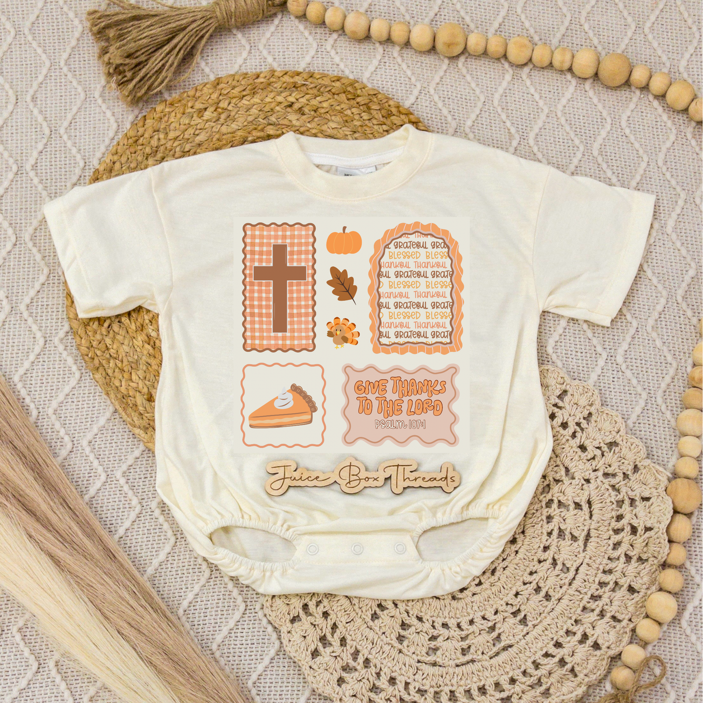 Give Thanks to the Lord Romper/Tee