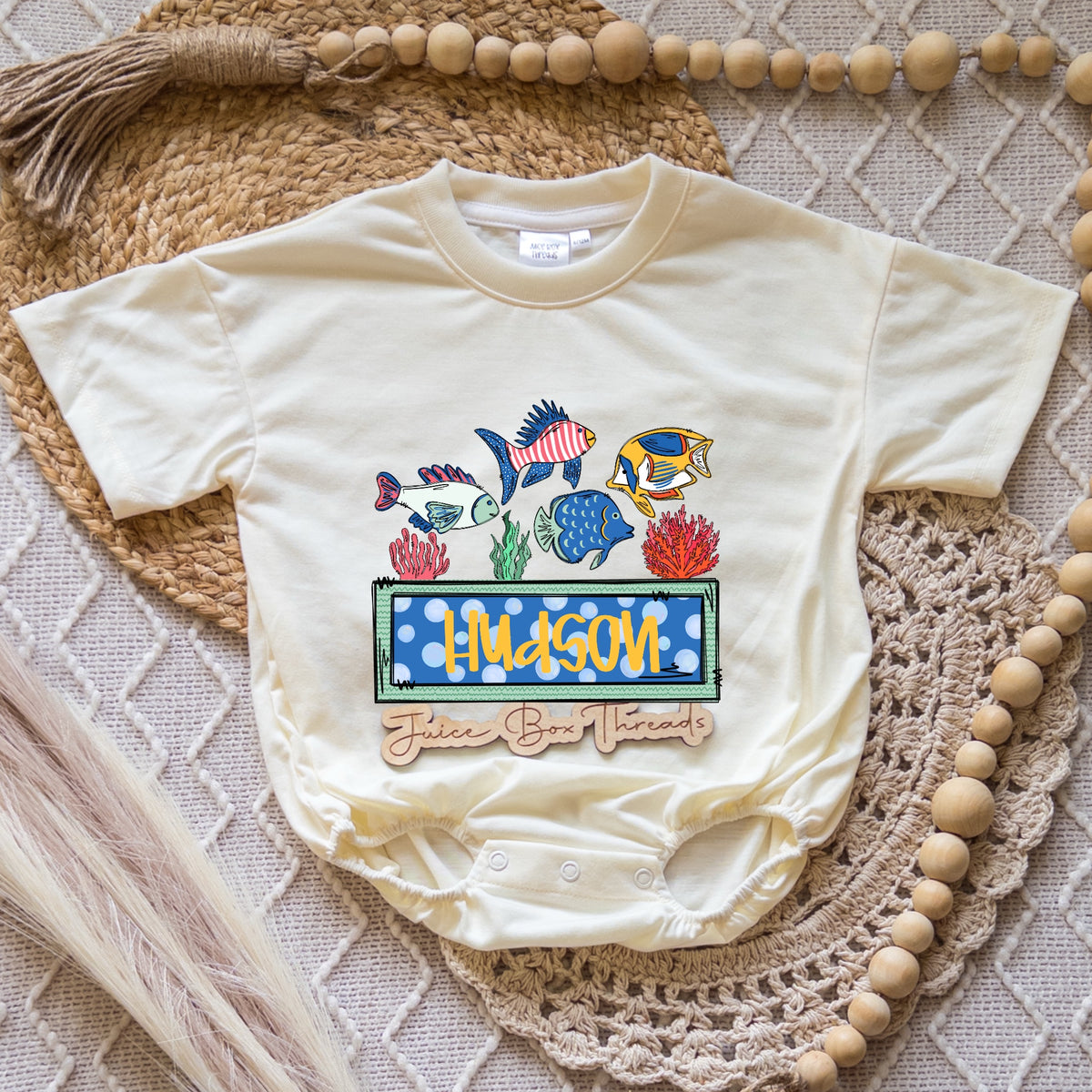 Boy Fish Name Romper/Tee