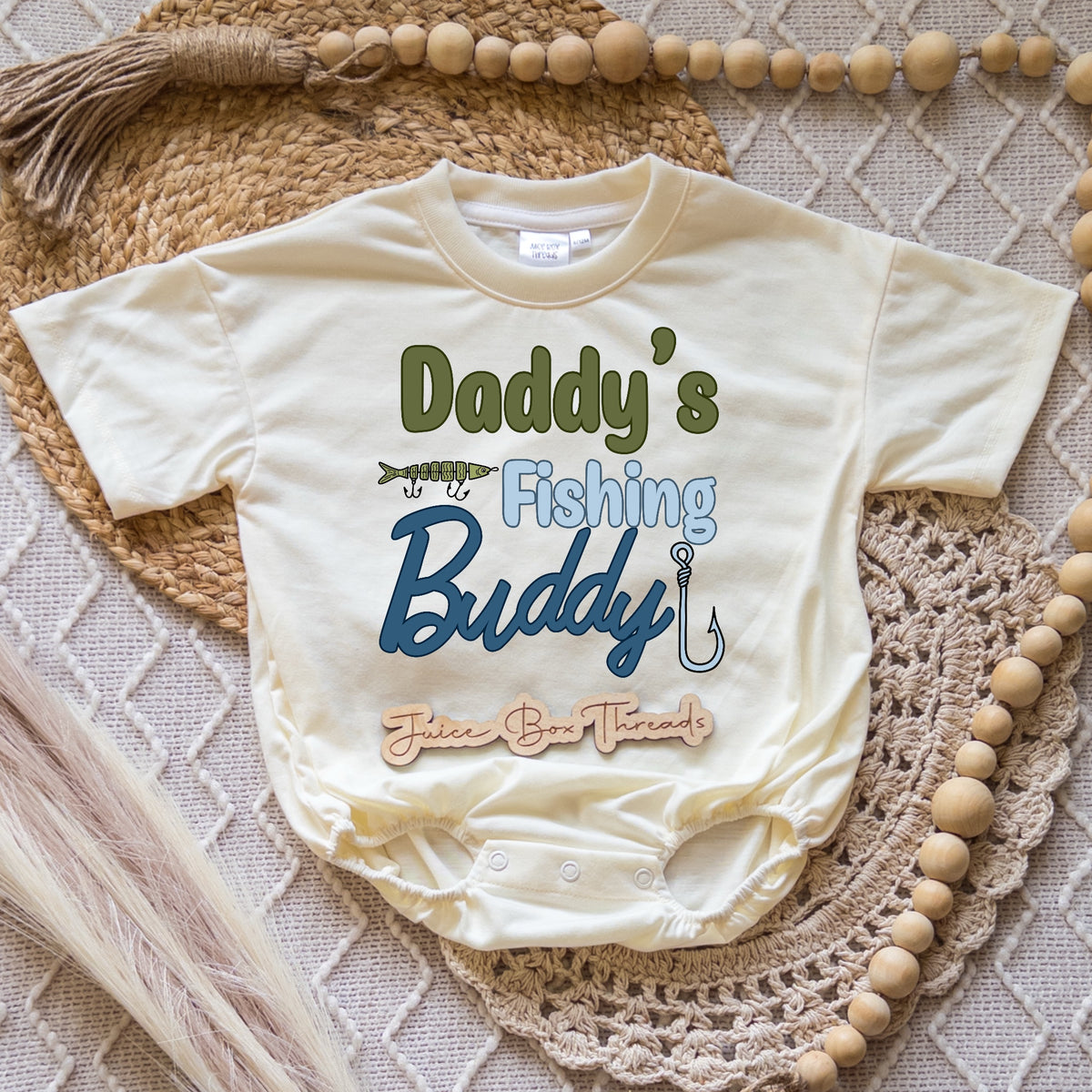 Daddy's Fishing Buddy Romper/Tee