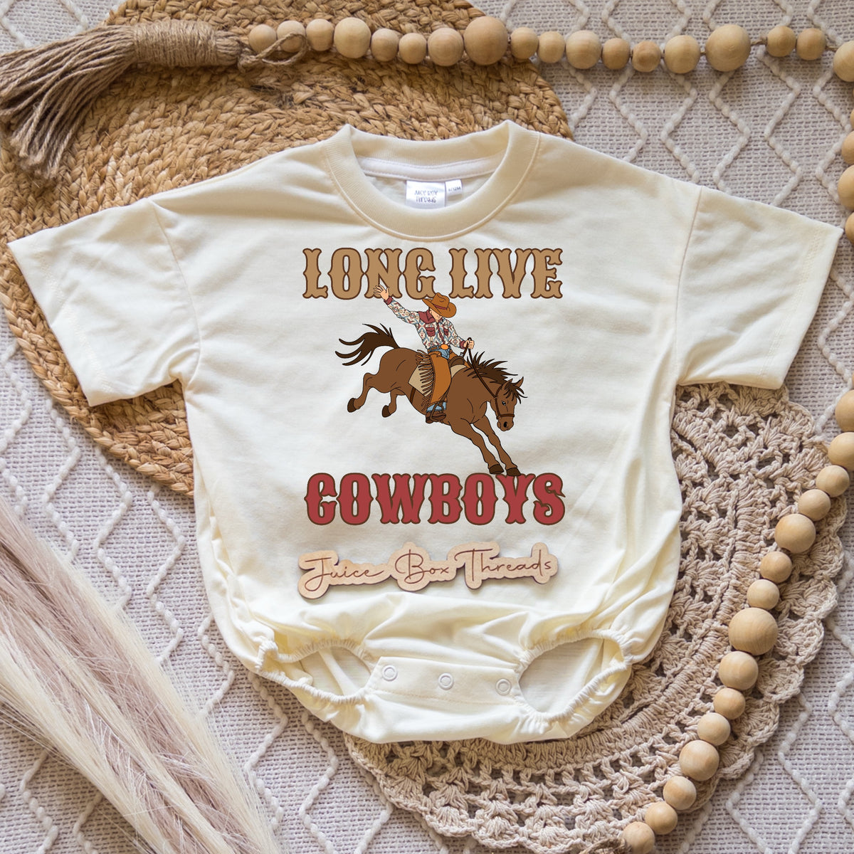 Long Live Cowboys Romper/Tee