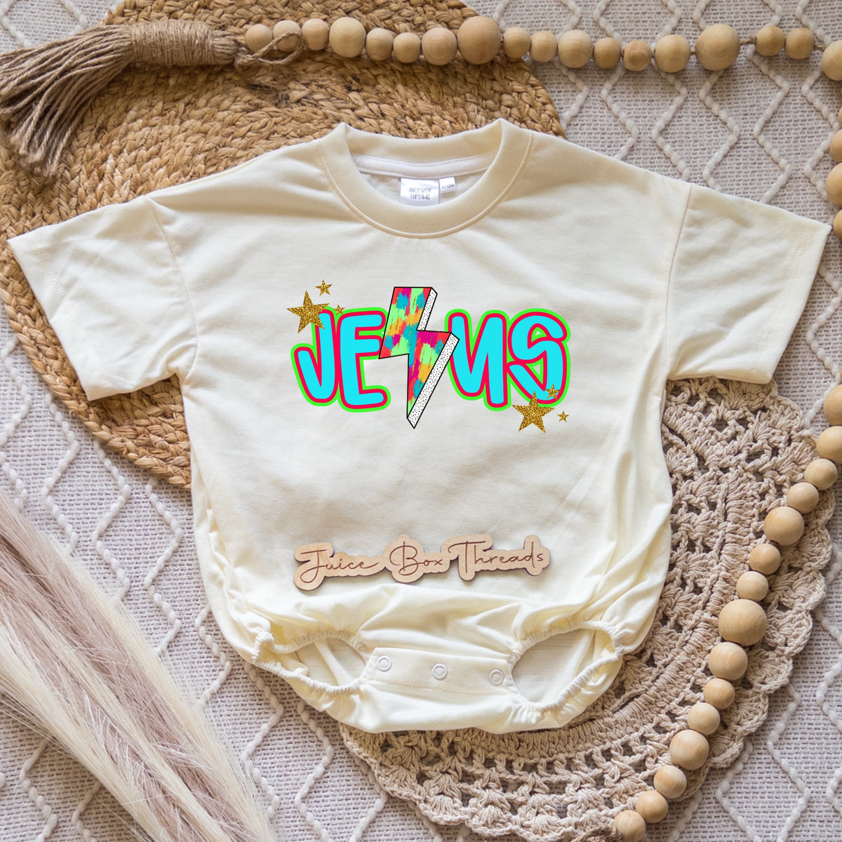 Jesus Lightning Bolt Romper/Tee