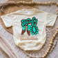 Howdy Bow and Concho Turquoise Romper/Tee