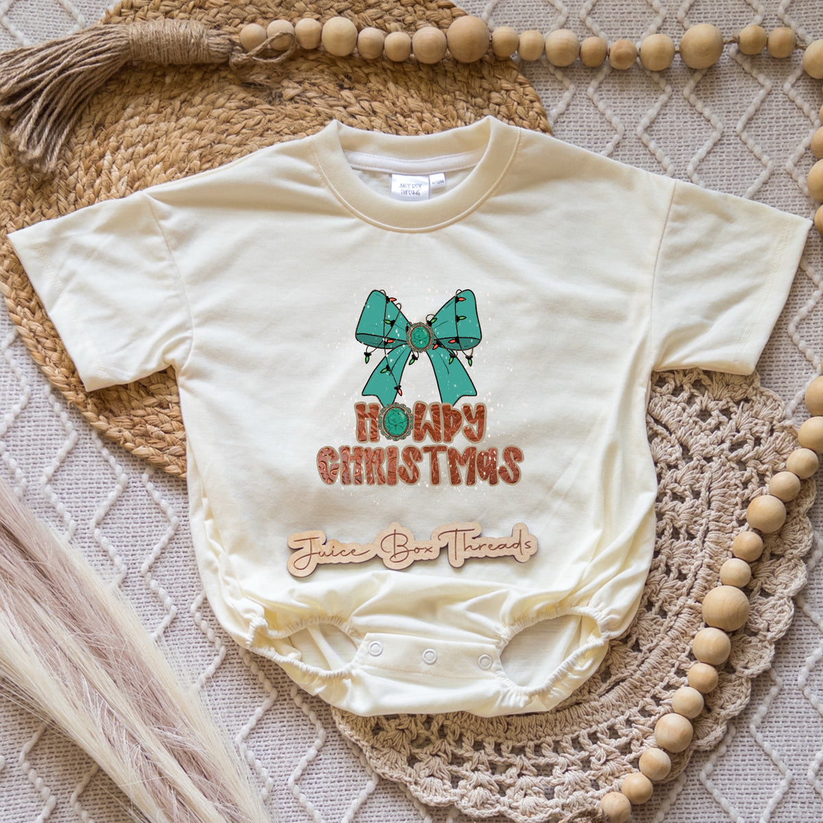 Howdy Christmas Romper/Tee