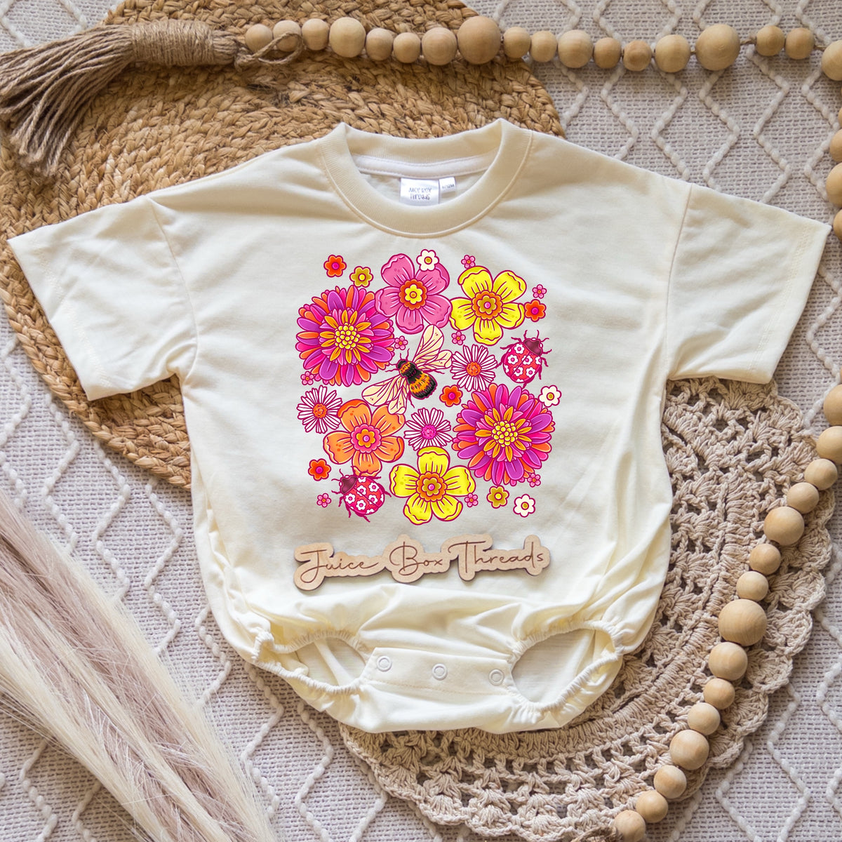 Flowers and Bees Romper/Tee