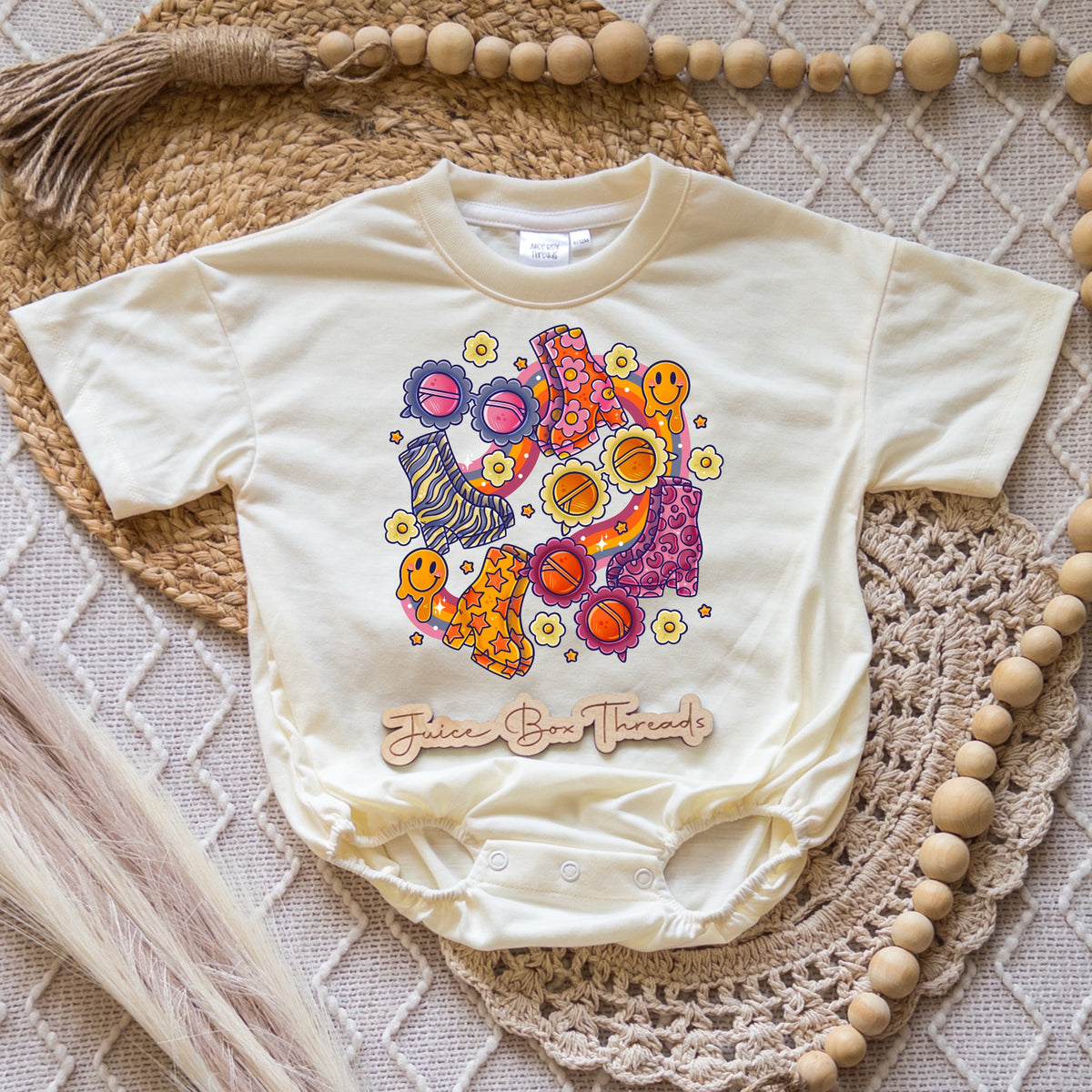Groovy Skates Floral Romper/Tee
