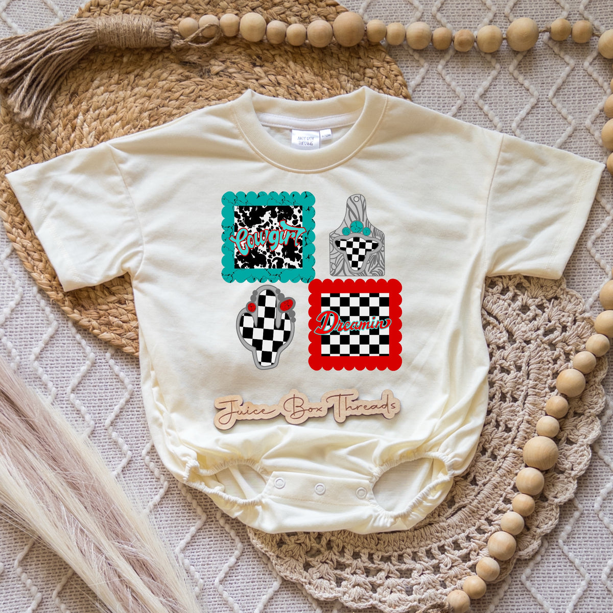 Cowgirl Tag Romper/Tee