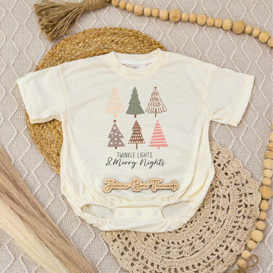 Twinkle Lights and Merry Nights Romper/Tee
