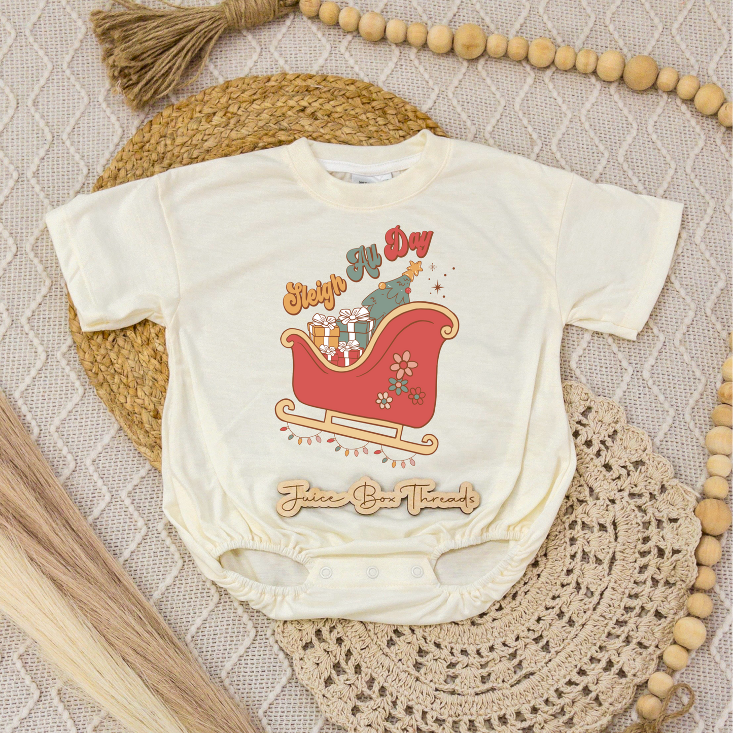 Sleigh All Day Romper/Tee