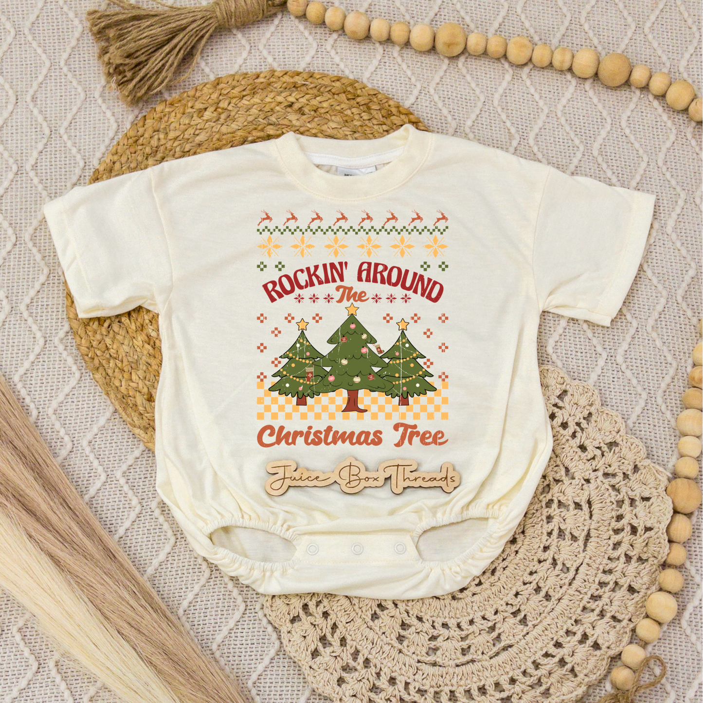 Rockin' Around the Christmas Tree Romper/Tee