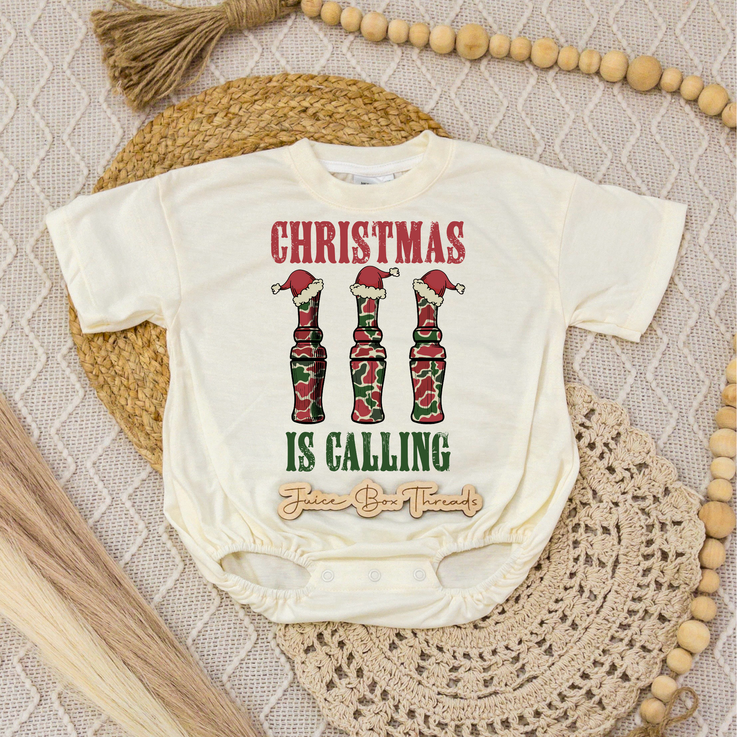Christmas is Calling Romper/Tee